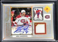 Josh Anderson [Patch] Hockey Cards 2021 Ultimate Collection Display Auto Jersey Prices