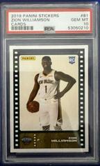 Zion Williamson #81 Basketball Cards 2019 Panini Stickers Cards Prices