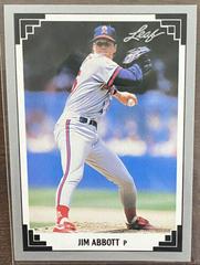 Jim Abbott #162 Baseball Cards 1991 Leaf Prices