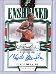 Clyde Drexler [Emerald] #11 Basketball Cards 2022 Panini Flawless Enshrined Signature Prices