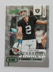 Daniel Carlson [Green] #TS-10 Football Cards 2022 Panini Prestige Time Stamped Prices