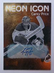 Carey Price [Autograph] #NI-11 Hockey Cards 2021 Skybox Metal Universe Neon Icon Prices