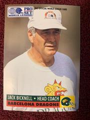 Jack Bicknell #3 Football Cards 1991 Pro Set Wlaf Inserts Prices