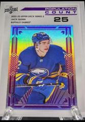 Jack Quinn [25] Hockey Cards 2022 Upper Deck Population Count Prices