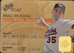 Mike Mussina [Gold] #29 Baseball Cards 1995 Studio Prices