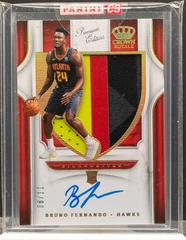 Bruno Fernando [Gold] #CR-BFD Basketball Cards 2019 Panini Crown Royale Rookie Autographs Prices