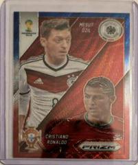 Cristiano Ronaldo, Mesut Ozil [Blue & Red Wave] Soccer Cards 2014 Panini Prizm World Cup Matchups Prices