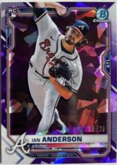 Ian Anderson [Purple] #76 Baseball Cards 2021 Bowman Chrome Sapphire Prices