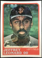 Jeffrey Leonard #82 Baseball Cards 1988 Sportflics Prices