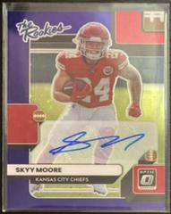 Skyy Moore [Autograph Purple Stars] Football Cards 2022 Panini Donruss Optic The Rookies Prices