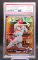 Harrison Bader [Orange Refractor] Baseball Cards 2017 Bowman Mega Box Chrome Prospects Prices