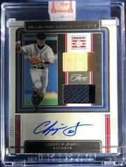Chipper Jones #HOFS-CJ Baseball Cards 2022 Panini Three and Two Hall of Fame Signature Swatches Prices