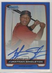 Jonathan Singleton [Autograph Blue Refractor] #BCAJS Baseball Cards 2012 Bowman Chrome Prospects Prices