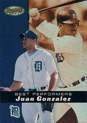 Juan Gonzalez #92 Baseball Cards 2000 Bowman's Best Prices
