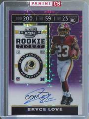 Bryce Love [Autograph Purple Pulsar] #105 Football Cards 2019 Panini Contenders Optic Prices