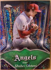 Shohei Ohtani [Grass Green Speckle Refractor] Baseball Cards 2022 Topps Chrome Pinstriped Prices