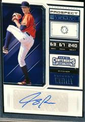 Forrest Whitley #23 Baseball Cards 2018 Panini Contenders Draft Picks Prospect Ticket Autographs Prices