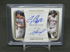 Craig Biggio, Jose Altuve Baseball Cards 2023 Topps Definitive Dual Autograph Collection Prices