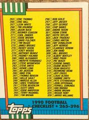 Checklist 265-396 Football Cards 1990 Topps Prices