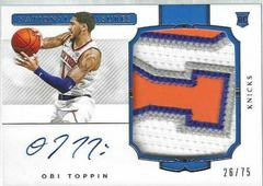 Obi Toppin [Patch Autograph] Basketball Cards 2020 Panini National Treasures Prices