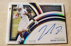 Jahan Dotson [Gold] #RA-JDO Football Cards 2022 Panini Immaculate Collegiate Rookie Autographs Prices