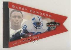 Barry Sanders [Red] Football Cards 1998 Playoff Contenders Pennants Prices