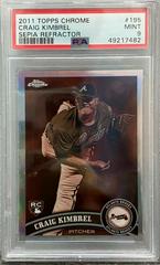 Craig Kimbrel [Sepia Refractor] #195 Baseball Cards 2011 Topps Chrome Prices