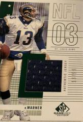 Kurt Warner [Jersey] Football Cards 2003 SP Game Used Prices
