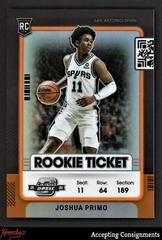 Joshua Primo [Orange] Basketball Cards 2021 Panini Contenders Optic Rookies Prices