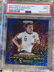 Brenden Aaronson [Blue Shimmer] #200 Soccer Cards 2022 Panini Prizm World Cup Prices