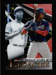Ronald Acuna Jr., Hank Aaron [Red Refractor] #FL-RAJ Baseball Cards 2021 Topps Finest Legacies Prices