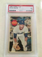 Willie Davis Baseball Cards 1968 Topps 3D Prices