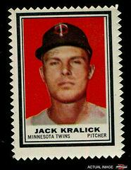 Jack Kralick Baseball Cards 1962 Topps Stamps Prices