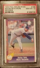 Nolan Sets More [Records] #186 Baseball Cards 1992 Pacific Nolan Ryan Prices