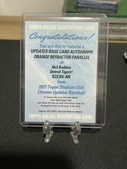 Akil Baddoo [Orange Refractor] #SCCAV-AB Baseball Cards 2021 Stadium Club Chrome Autographs Prices