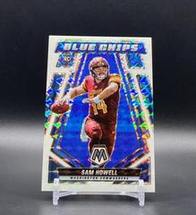 Sam Howell [White] Football Cards 2022 Panini Mosaic Blue Chips Prices