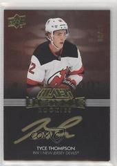 Tyce Thompson [Gold] Hockey Cards 2021 SPx UD Black Lustrous Rookie Signatures Prices