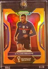 Kylian Mbappe [Orange] Soccer Cards 2022 Panini Prizm World Cup Prices