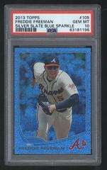 Freddie Freeman [Silver Slate Blue Sparkle] #105 Baseball Cards 2013 Topps Prices
