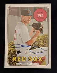 Chris Sale Baseball Cards 2018 Topps Heritage Real One Autographs Prices