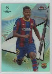 Ansu Fati [Aqua Refractor] Soccer Cards 2020 Topps Finest UEFA Champions League Prices