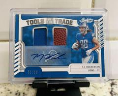 T. J. Hockenson [Material Autograph] Football Cards 2022 Panini Absolute Tools of the Trade Double Prices
