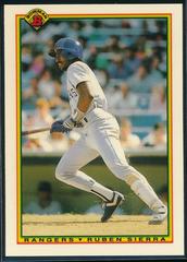 Ruben Sierra #490 Baseball Cards 1990 Bowman Tiffany Prices