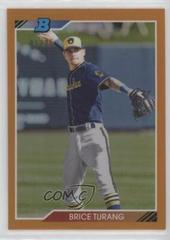 Brice Turang [Orange Refractor] Baseball Cards 2020 Bowman Heritage Chrome Prospects Prices
