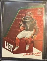 Ja'Marr Chase Football Cards 2022 Panini Donruss Elite A List Prices