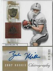 Zach Miller [Autograph] Football Cards 2007 SP Chirography Prices