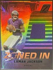 Lamar Jackson #ZI-2 Football Cards 2022 Panini Zenith Zoned In Prices