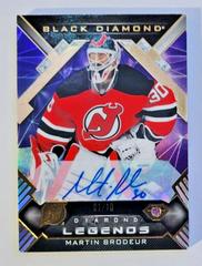 Martin Brodeur [Purple Relic Autograph] Hockey Cards 2022 Upper Deck Black Diamond Legends Prices