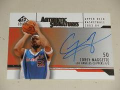 Corey Maggette #AS-CM Basketball Cards 2003 SP Signature Authentic Signature Prices