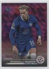 Mykhailo Mudryk [Pink Wave] #15 Soccer Cards 2022 Stadium Club Chrome UEFA Competitions Prices